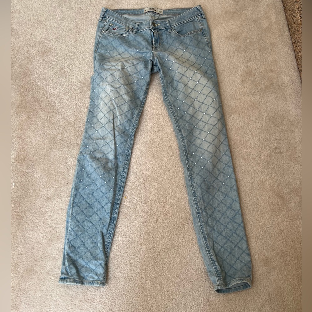 Hollister jeans with sparkles w28